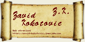 Zavid Kokotović vizit kartica